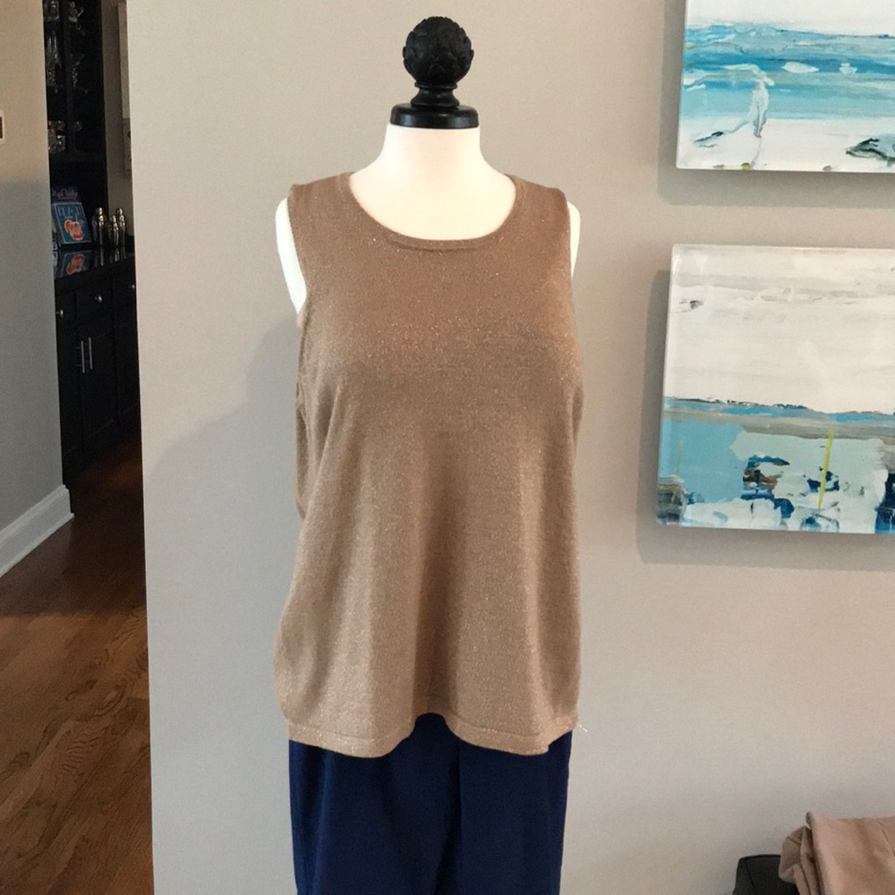 Chicos - Scoop Neck Cami/Tank - Gold (Metallic)